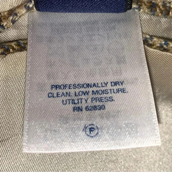 LANDS END Houndstooth Blazer Wool Silk Linen Blend Mens 46L Sport Coat Jacket - Picture 14 of 14